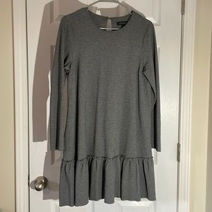 Banana Republic Gray Long Sleeved Shift Dress